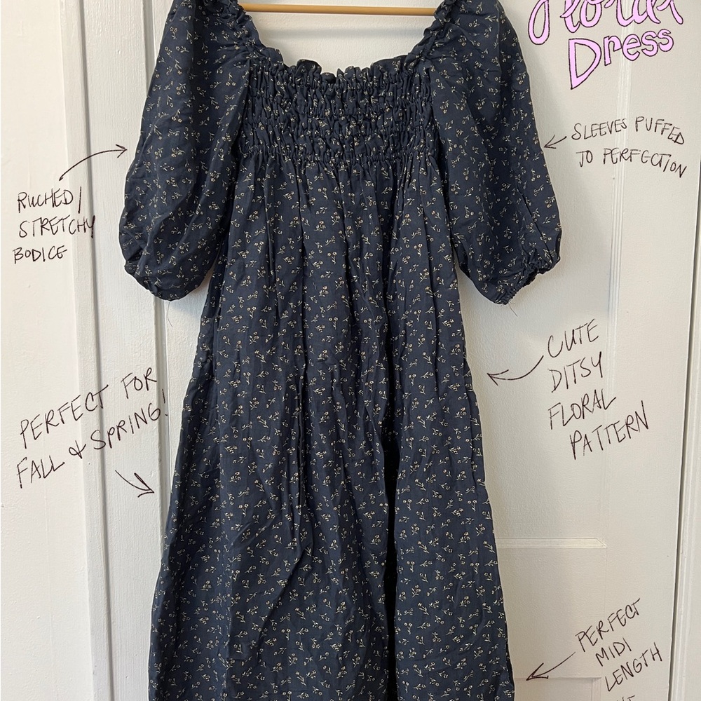 o.p.t. Ditsy Floral Midi Dress (XS) - Fits like a size M